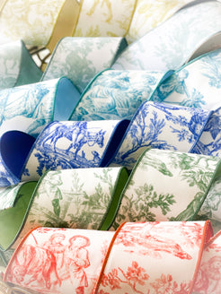 Orange Toile Ribbon – Blanc Box