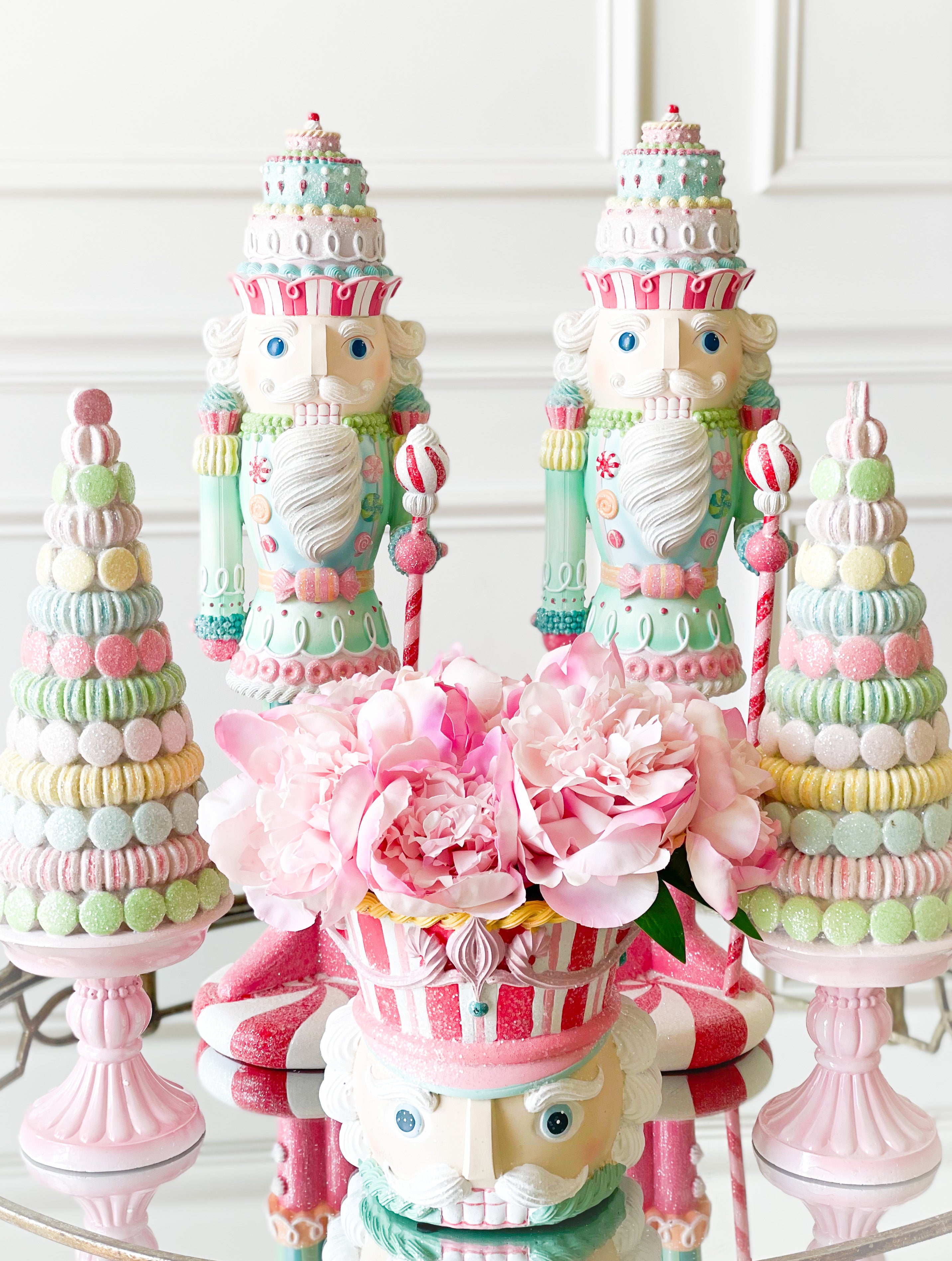 Set of 2024 pastel macaroon trees