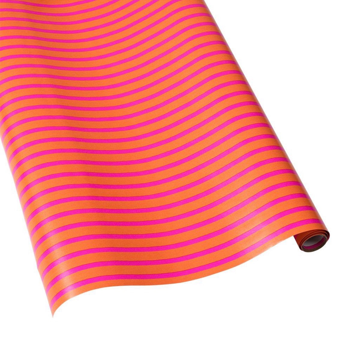 Coral & Pink Stripe Reversible Wrapping Paper