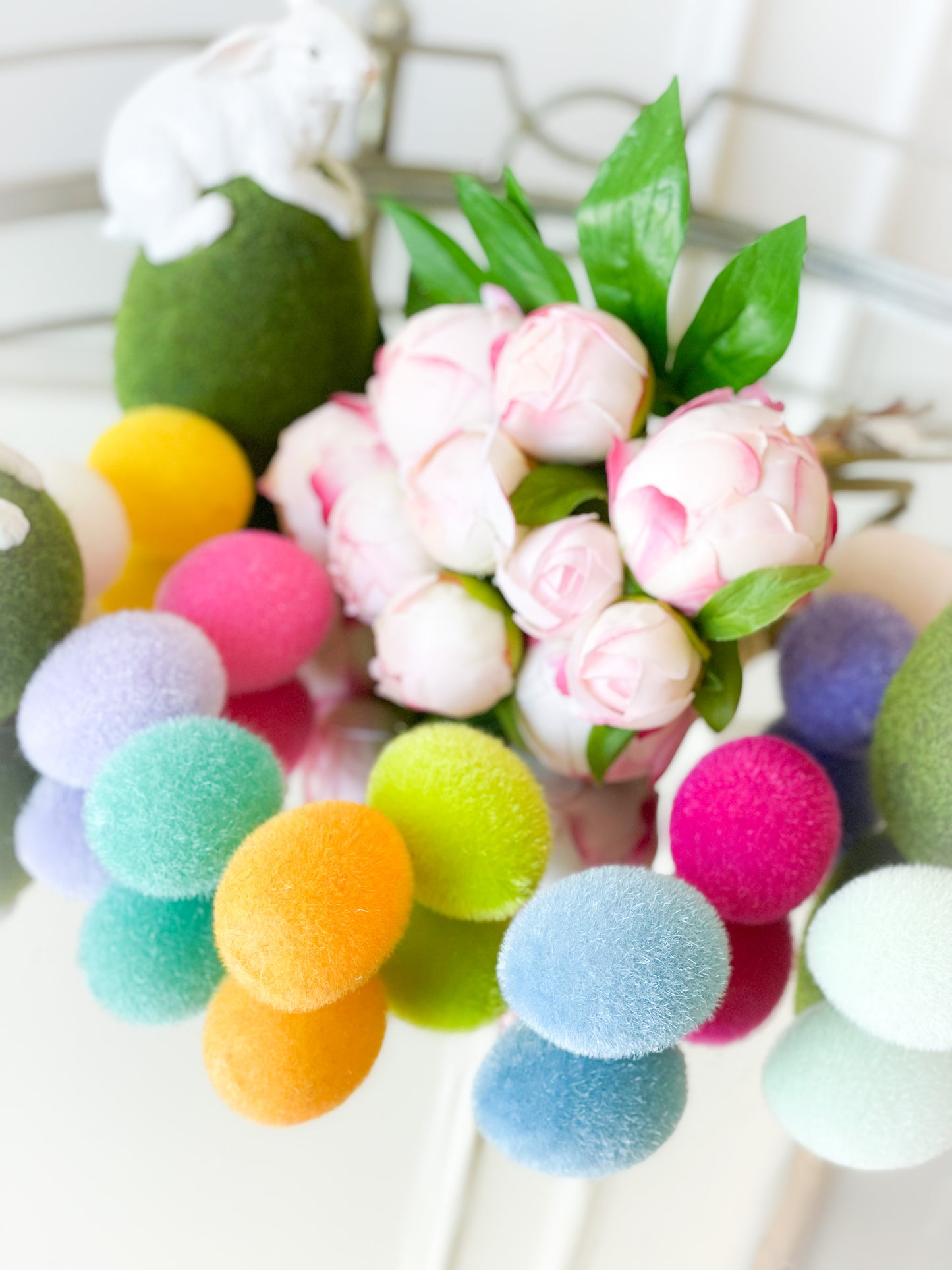 Colorful Flocked Eggs In Carton