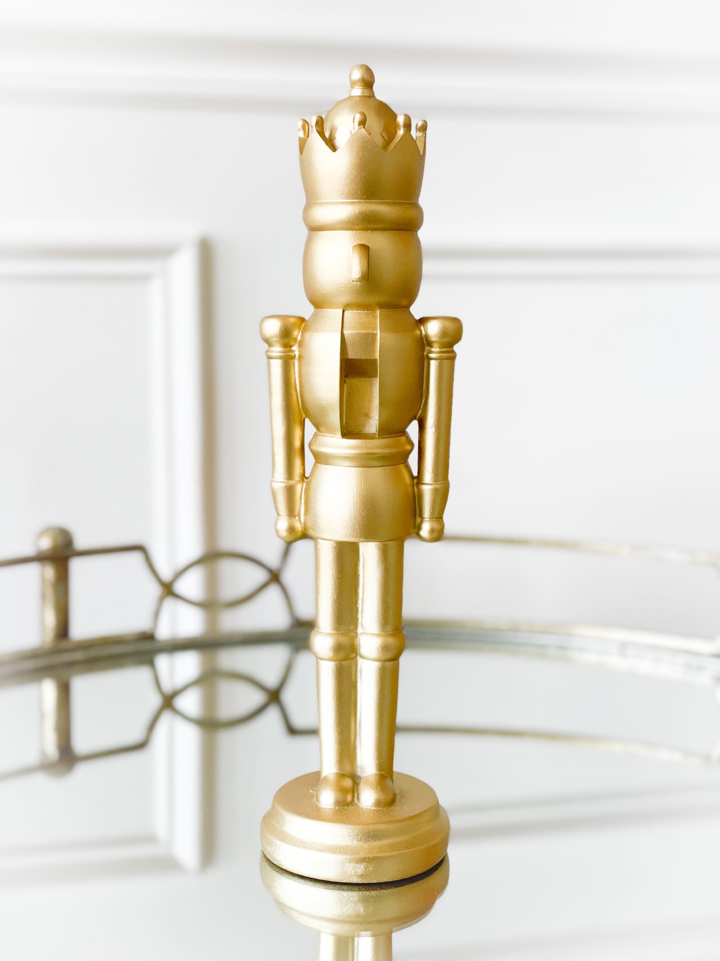 Set Of Two Gold Wooden Nutcrackers