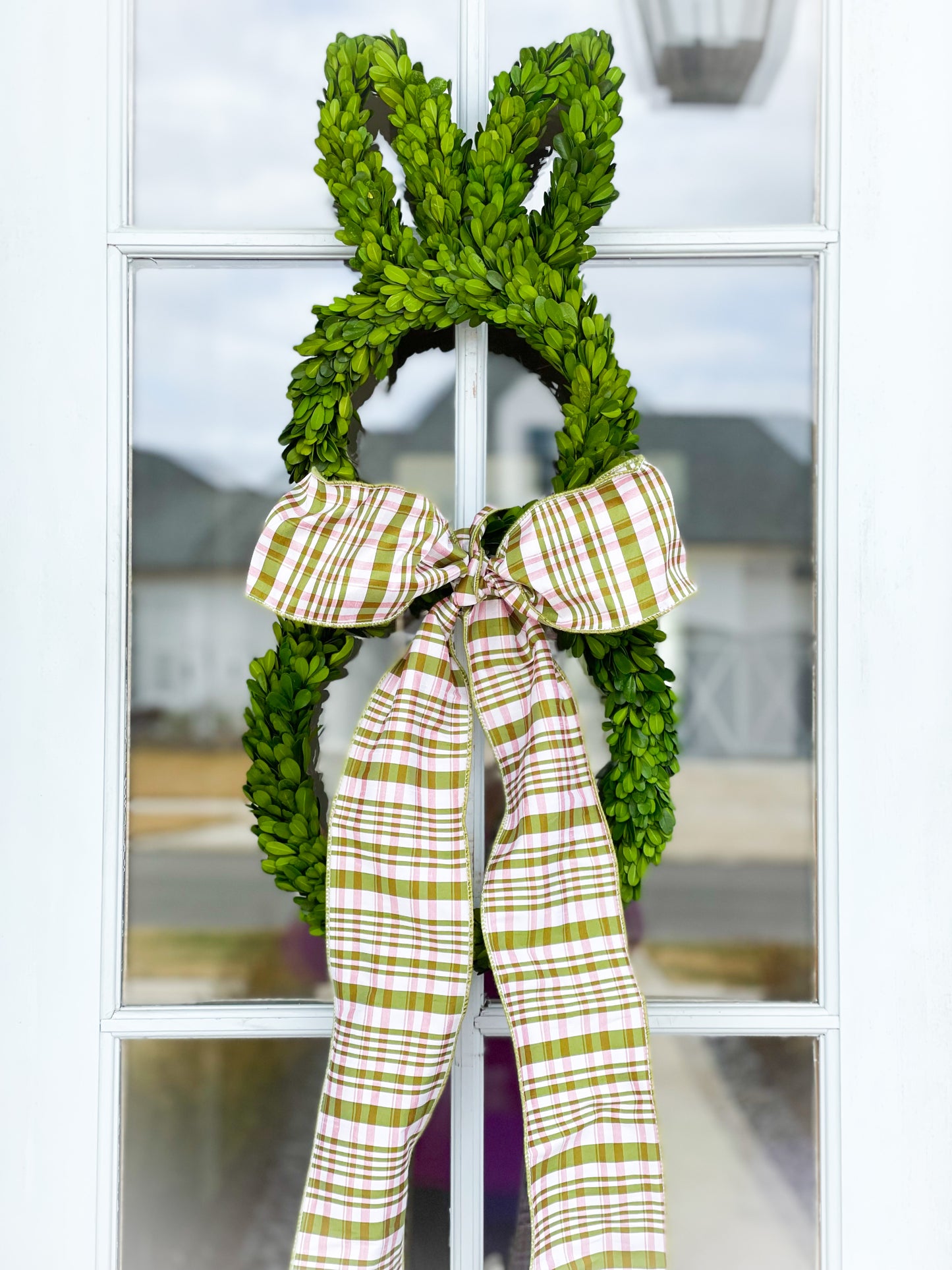 Bunny Preserved Boxwood Wreath PREORDER