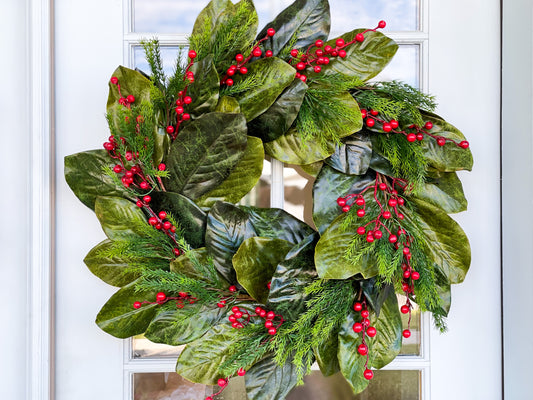 Merry Berry Magnolia Wreath