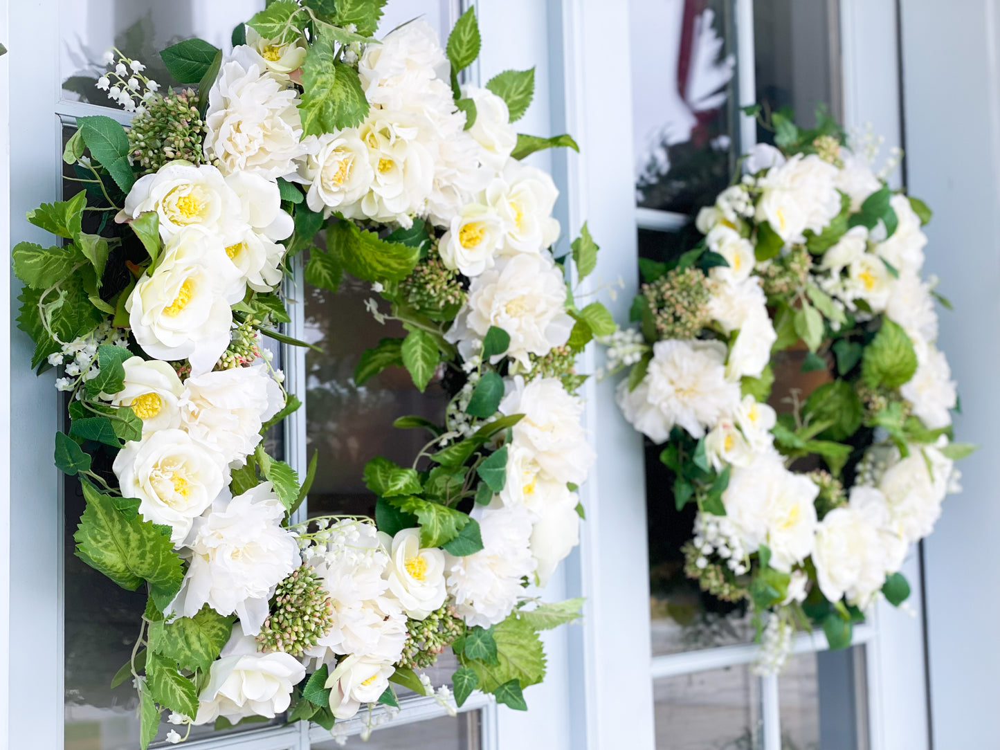 Peony, Rose, And Lilly Of The Valley Wreath