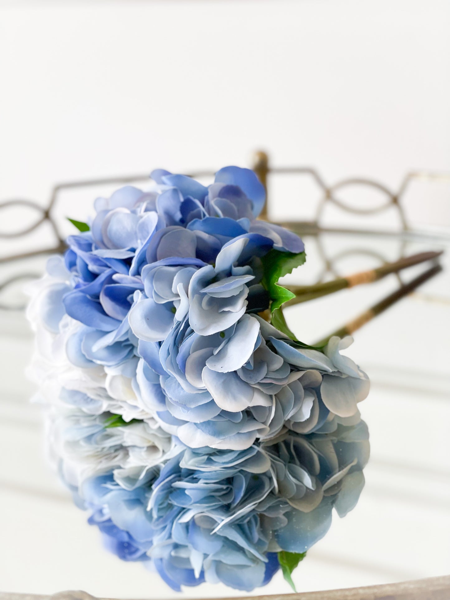 Blue And White Hydrangea Trio Bouquet