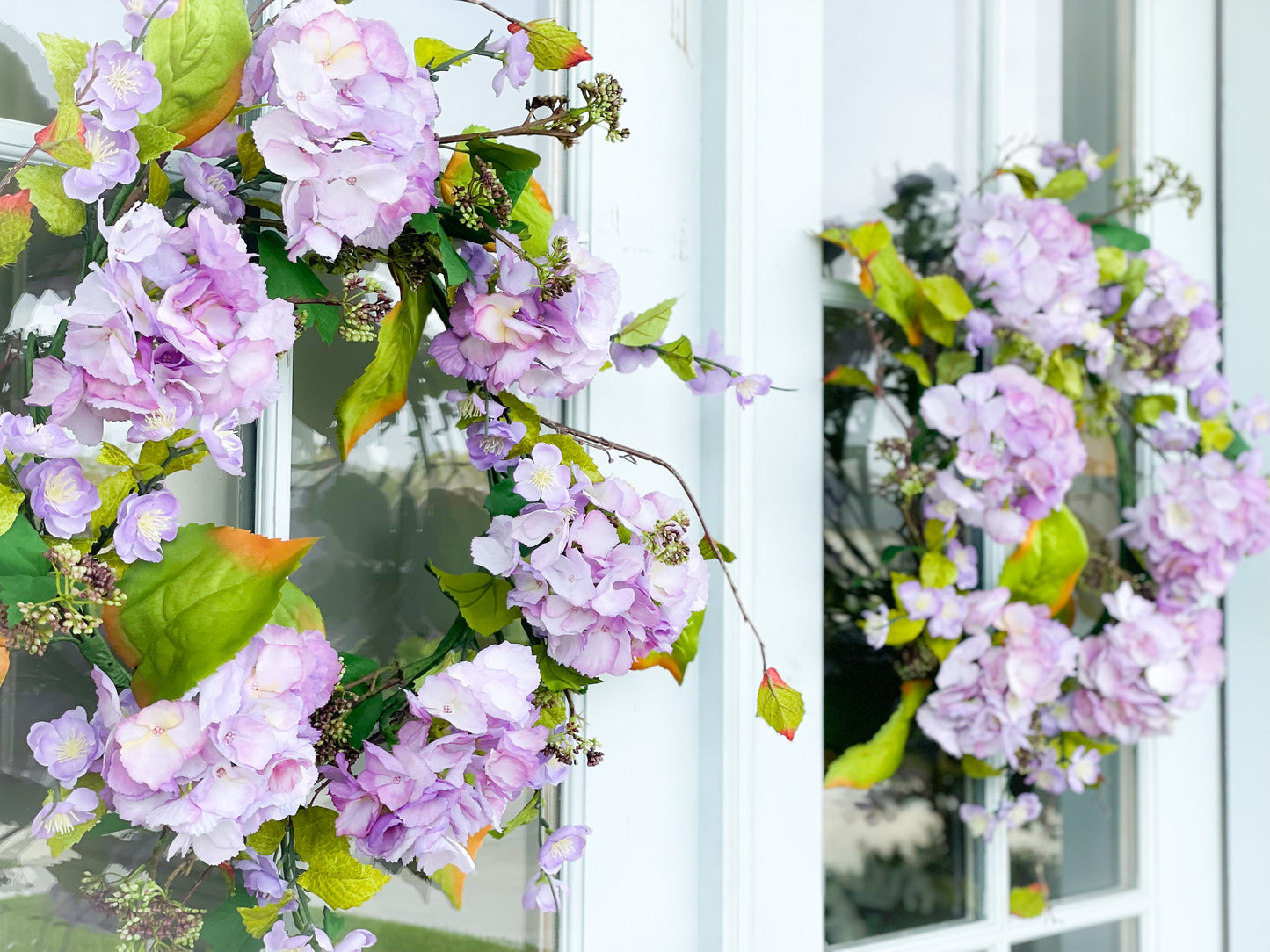 Lavender Hydrangea Blossom Wreath