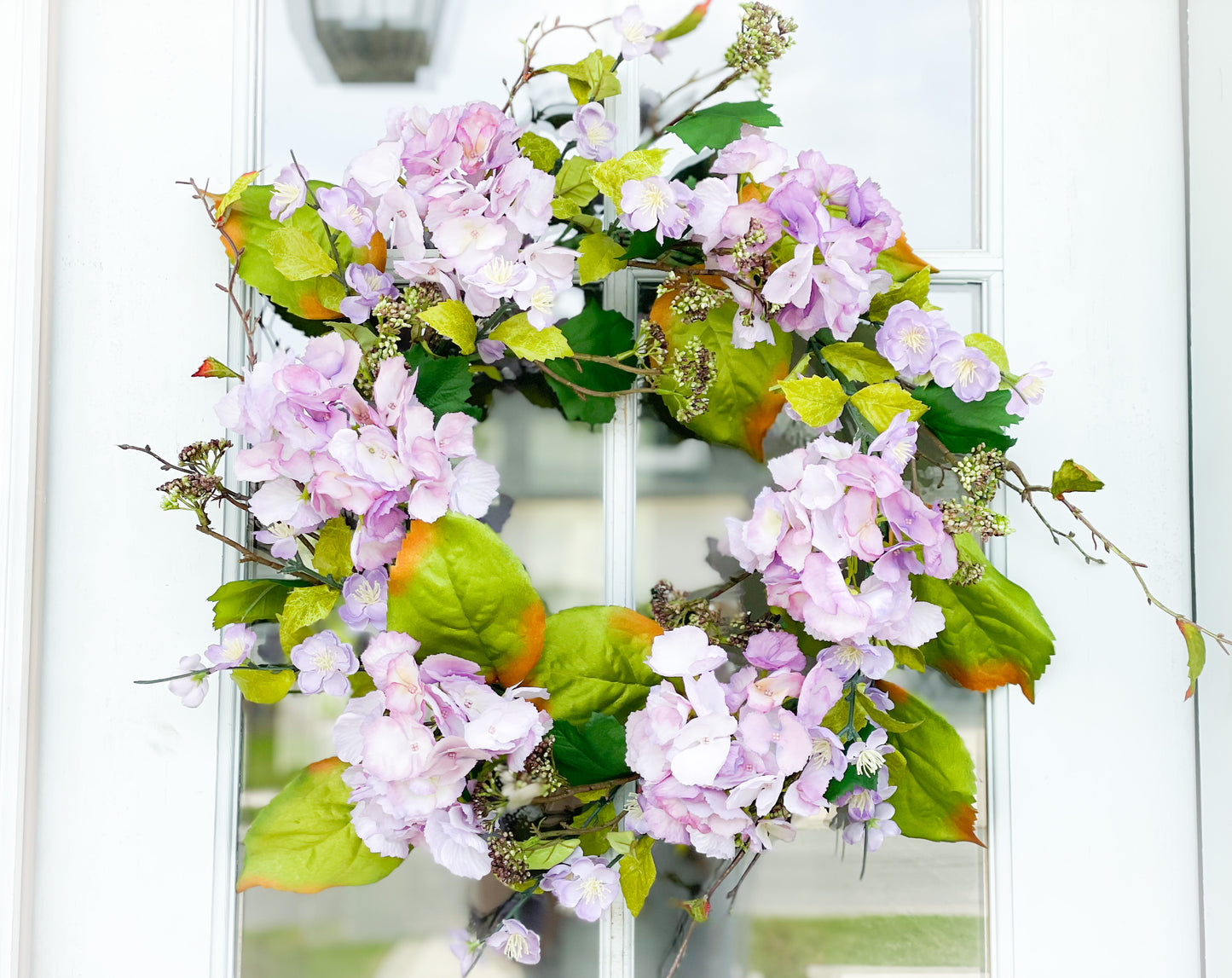 Lavender Hydrangea Blossom Wreath