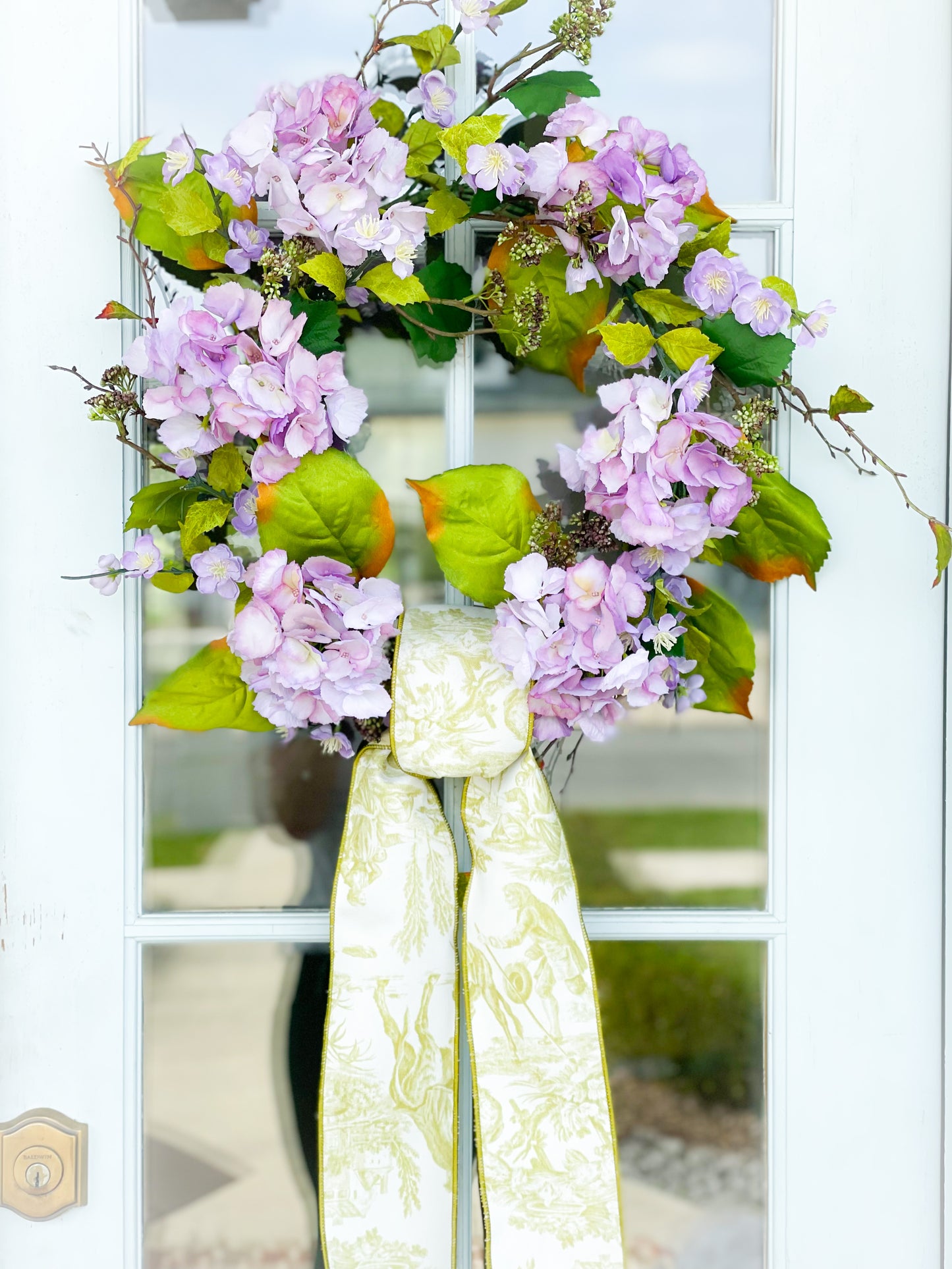 Lavender Hydrangea Blossom Wreath