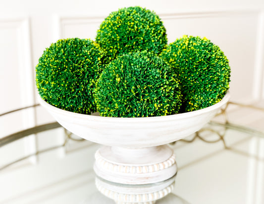 Set of Two Boxwood Decorative Balls