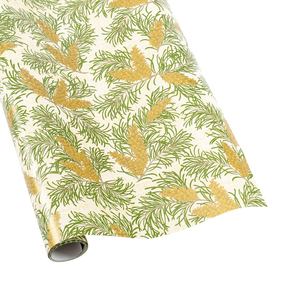 PINE BRANCHES NATURAL Wrapping Paper