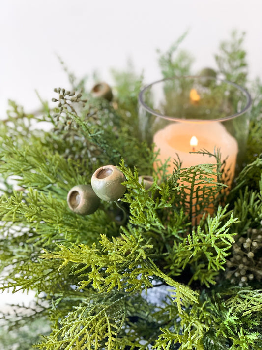 Juniper candle holder