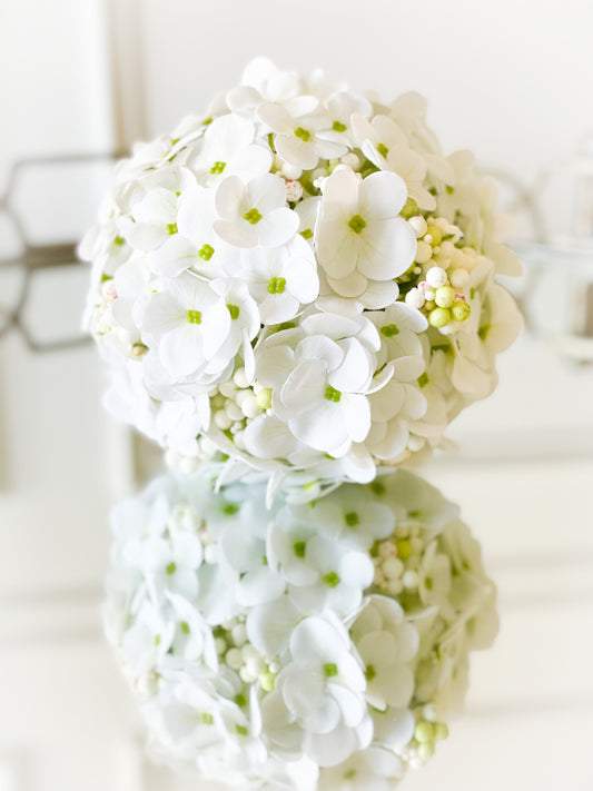 White Hydrangea Hanging Ball