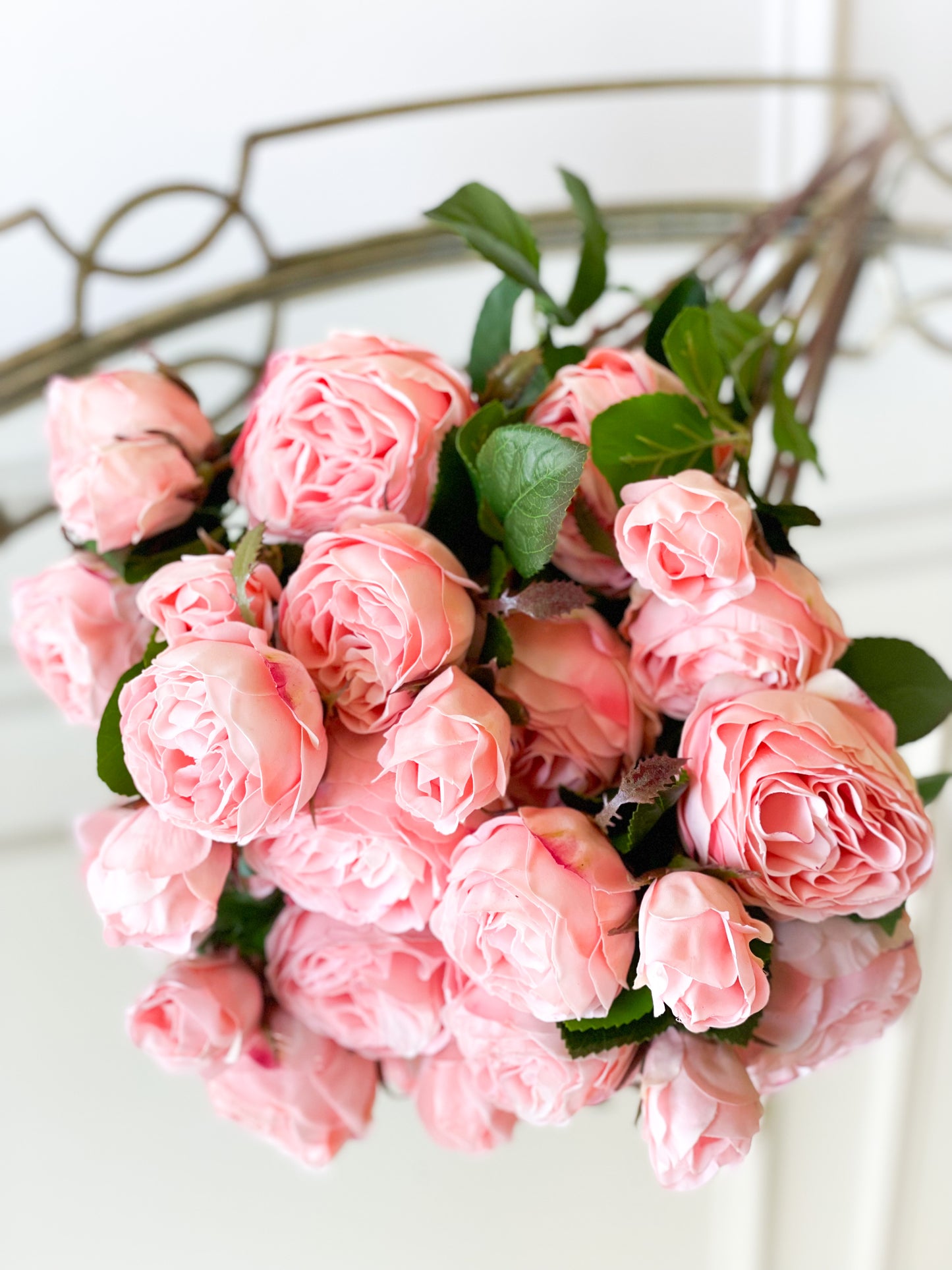 Coral Cabbage Rose Bouquet