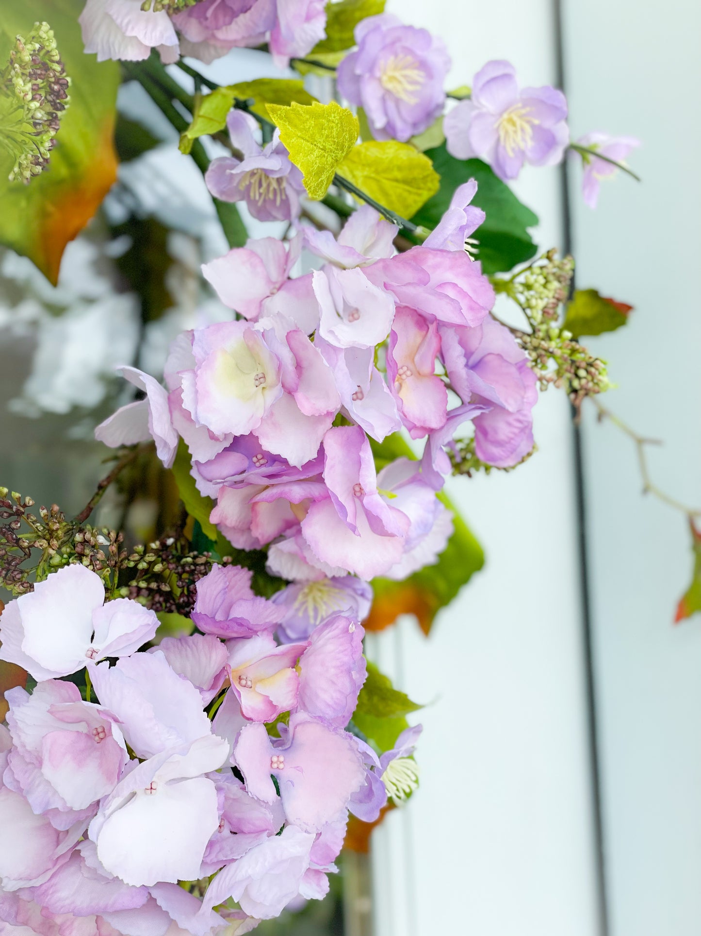 Lavender Hydrangea Blossom Wreath