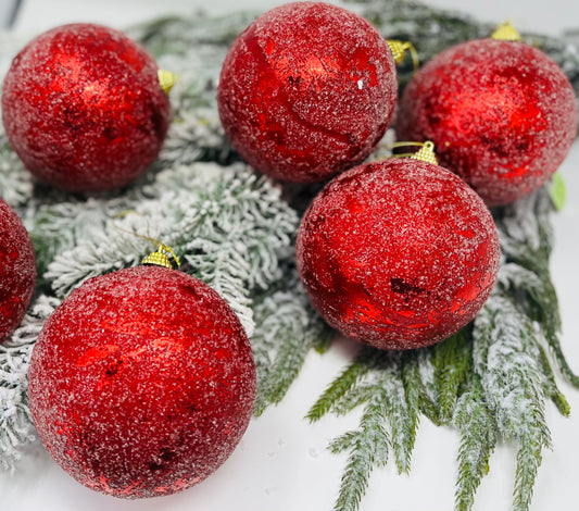 Frosted Red Ornament