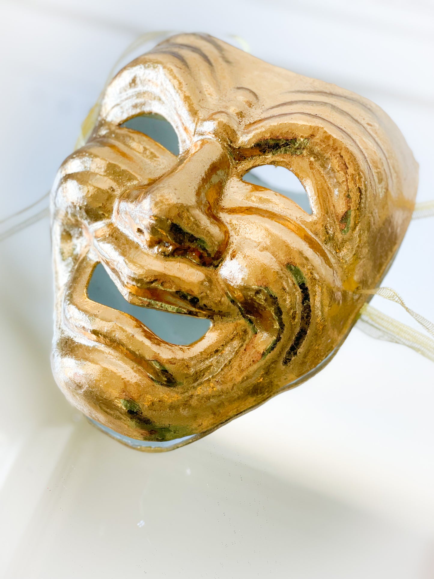 Gold Leaf Mardi Gras Mask