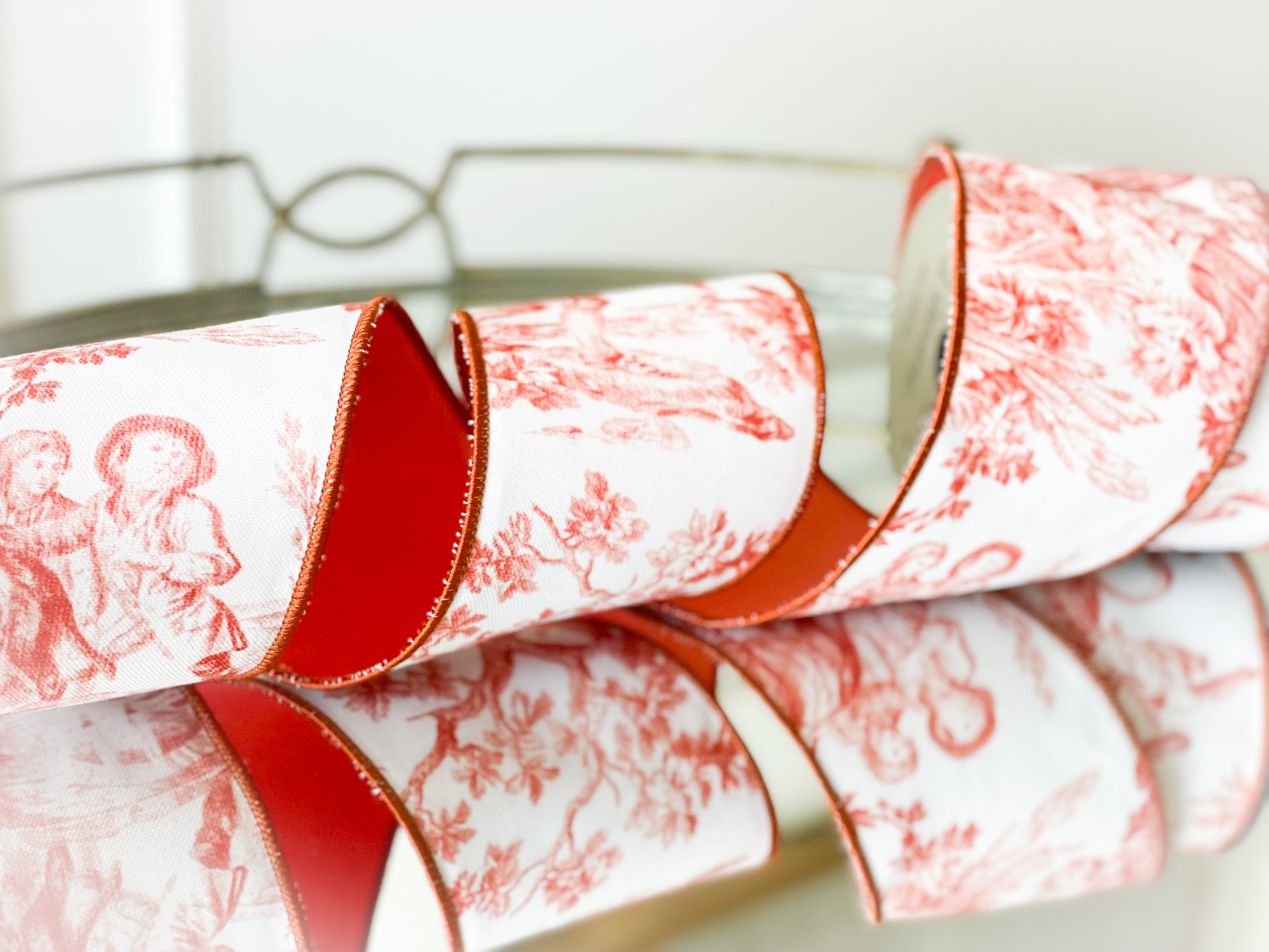 Orange Toile Ribbon – Blanc Box