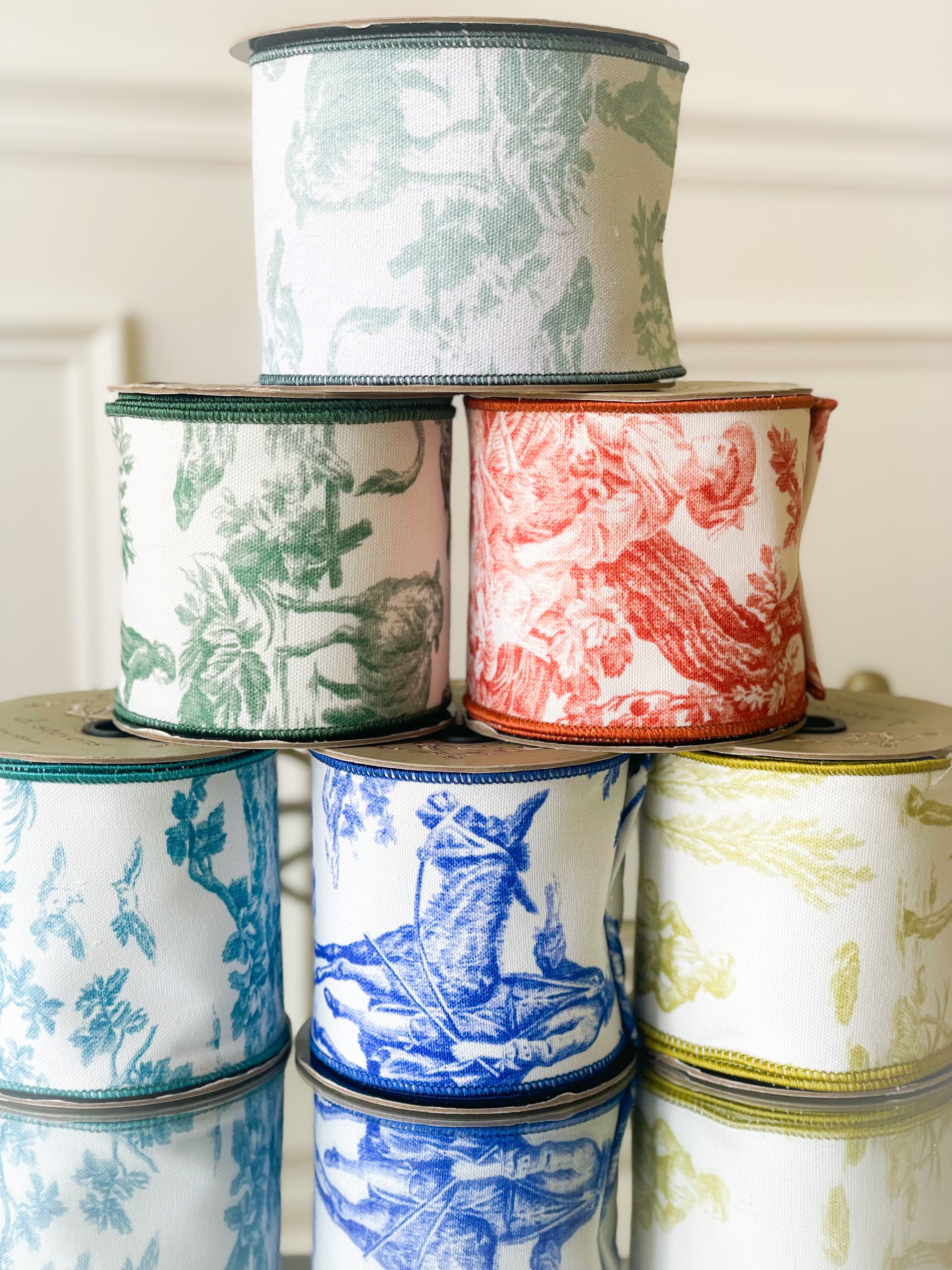 Royal Blue Toile Ribbon – Blanc Box