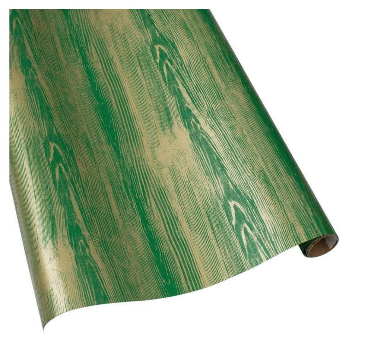Emerald Gold Faux Wrapping Paper