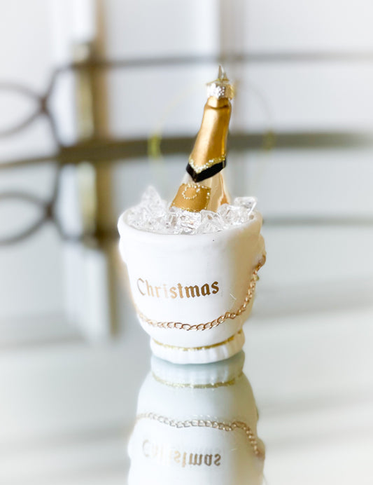 Christmas Champagne Bucket Ornament