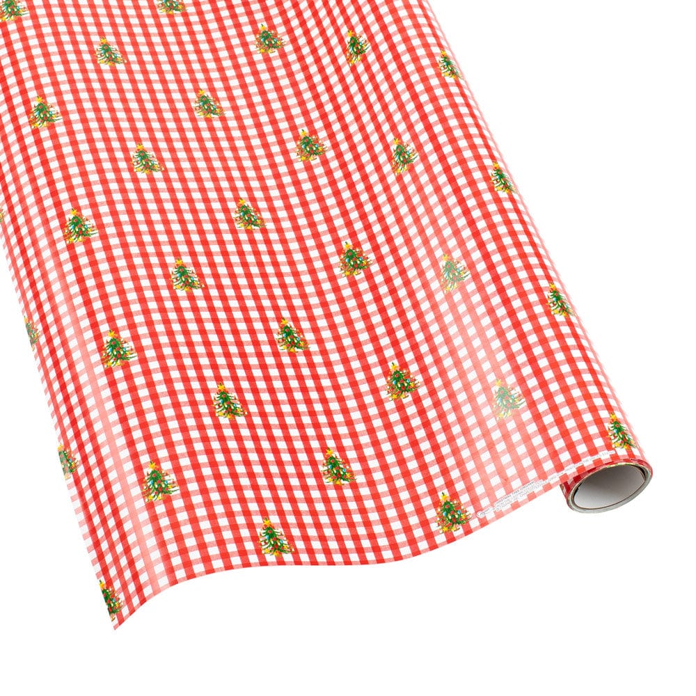 CHRISTMAS TREE GINGHAM Wrapping Paper