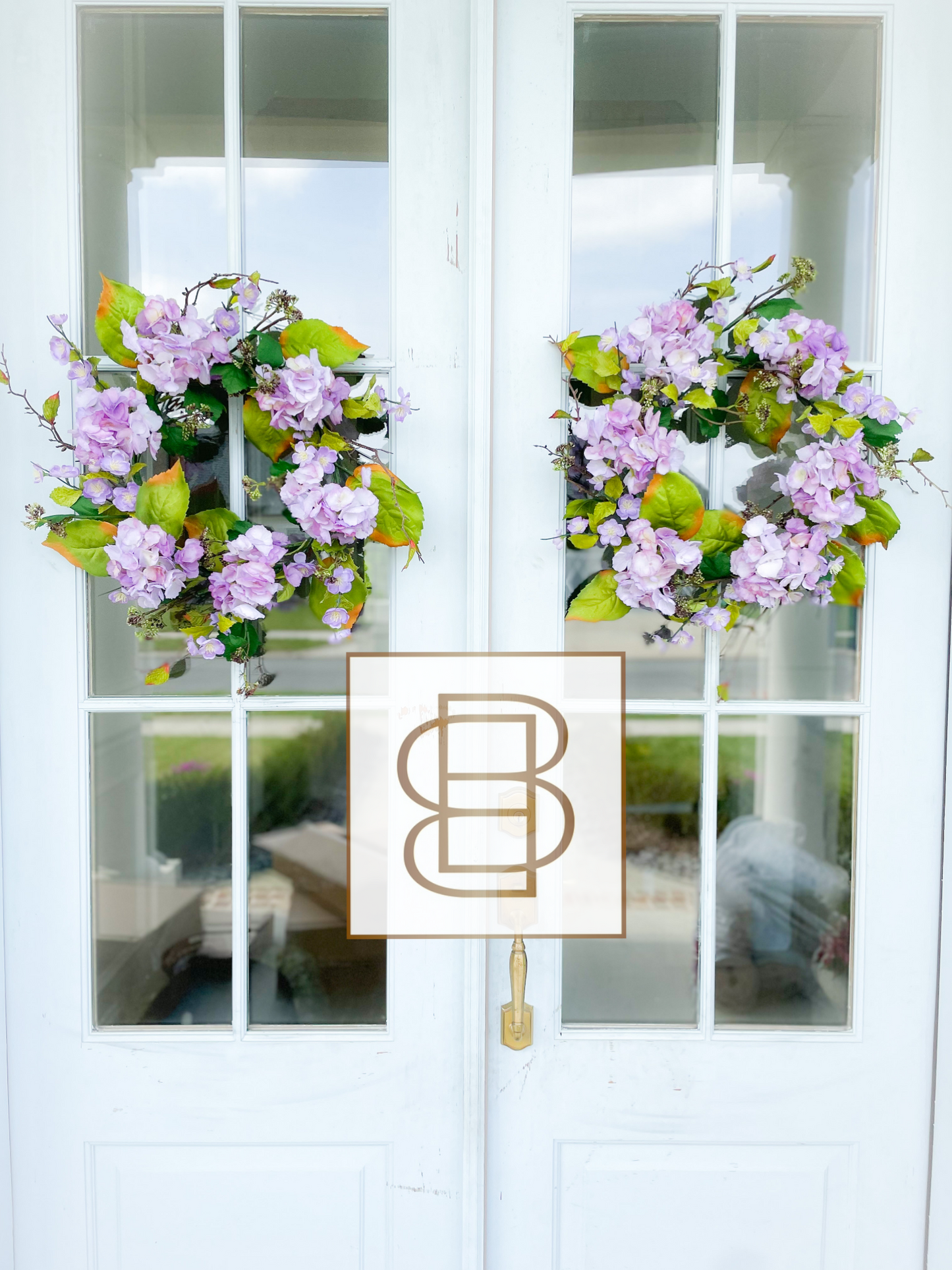 Lavender Hydrangea Blossom Wreath