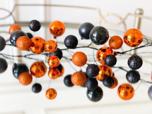 Orange And Black Ball Garland