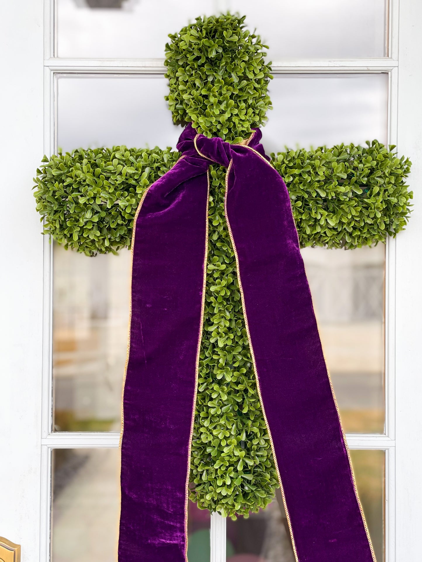 Boxwood Cross Wreath