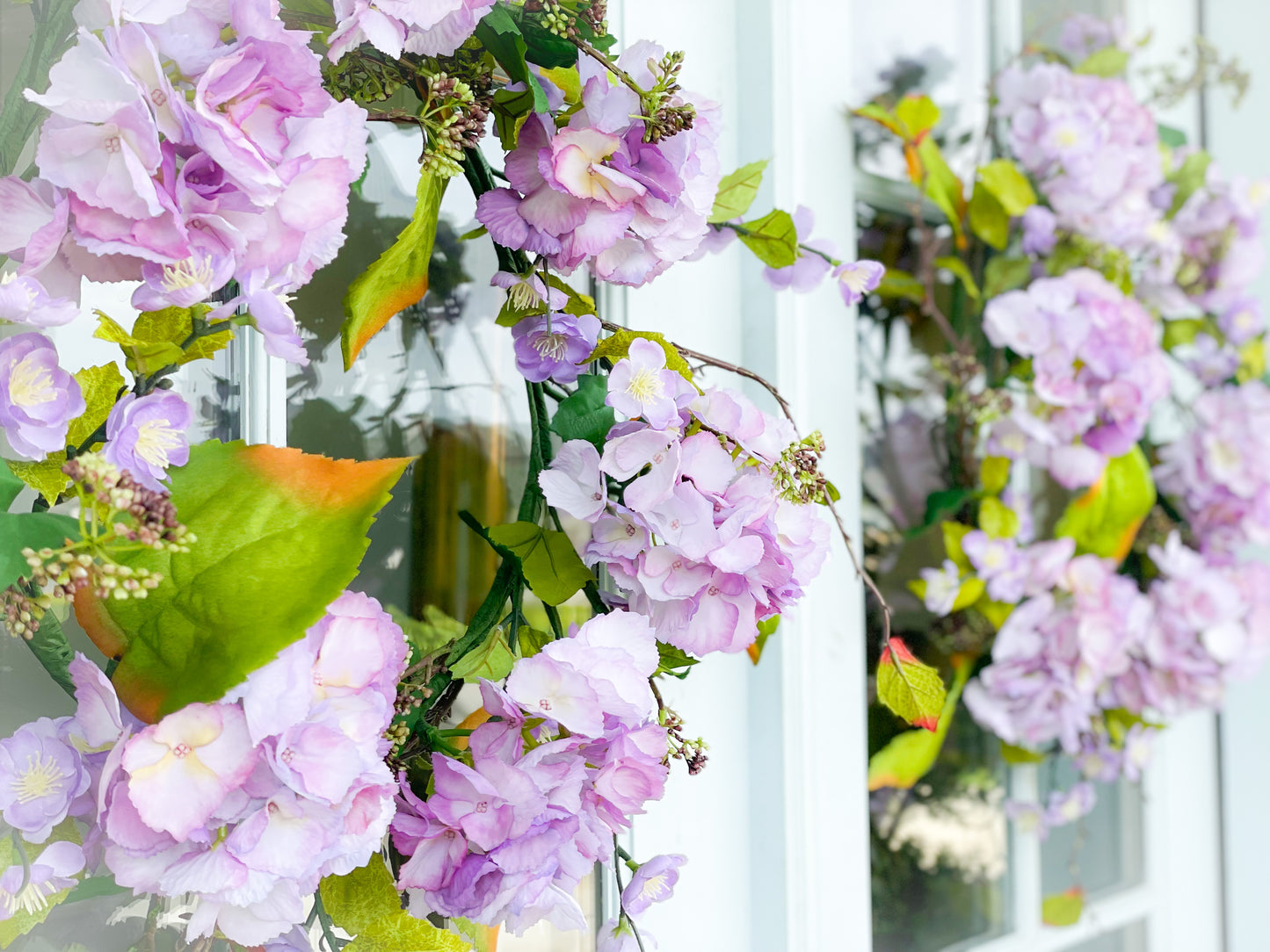 Lavender Hydrangea Blossom Wreath