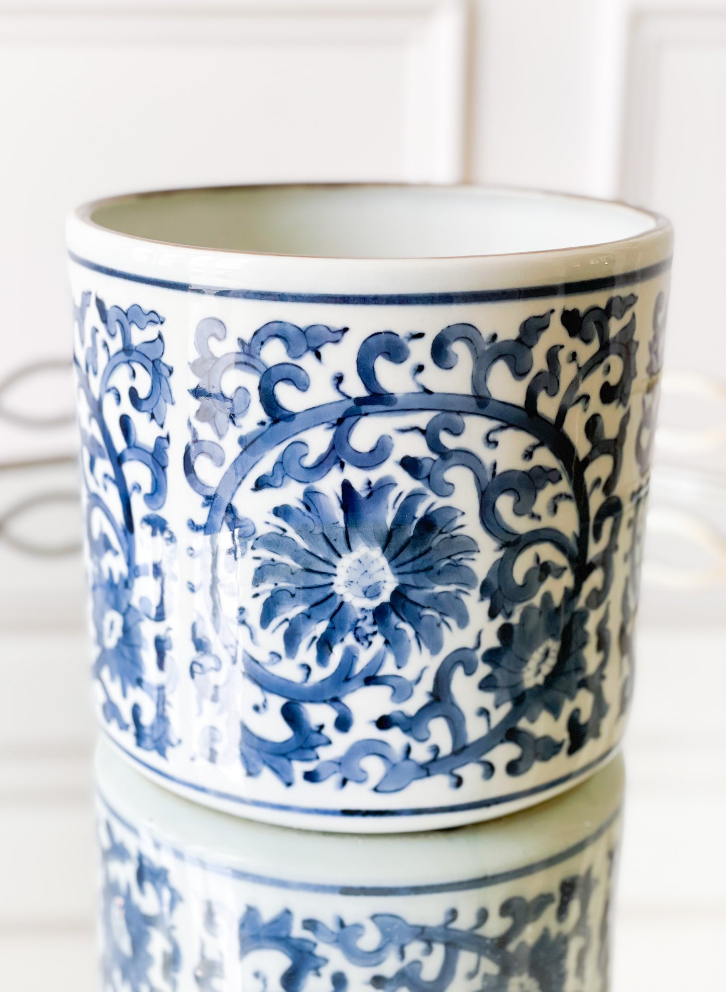 Blue And White Lotus Vase