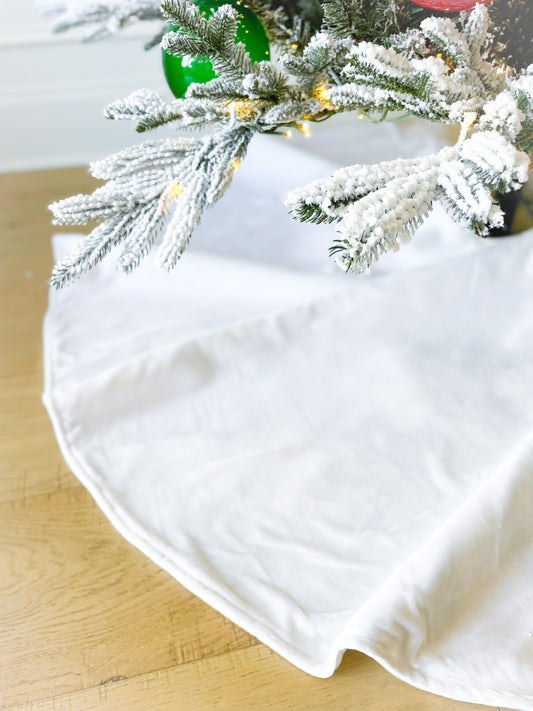 White Velvet Tree Skirt