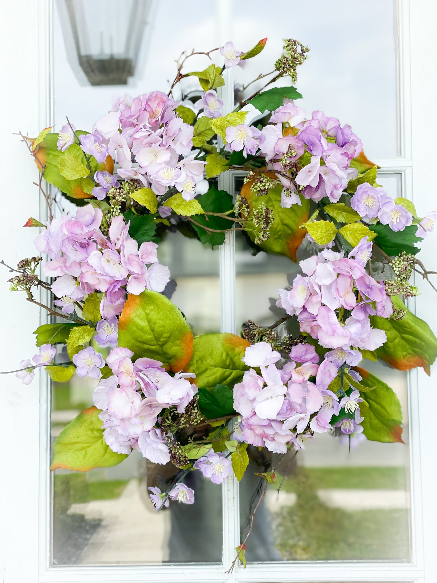 Lavender Hydrangea Blossom Wreath