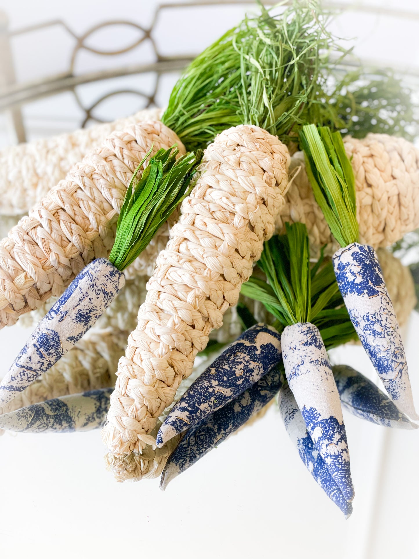 Set Of Two Basket Weave Carrots