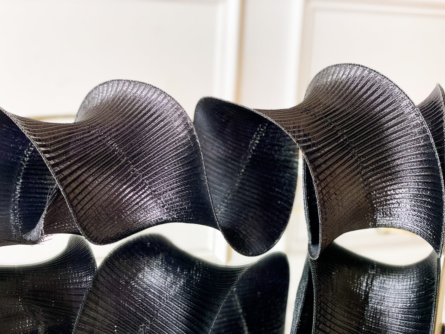 Black Accordion Ribbon