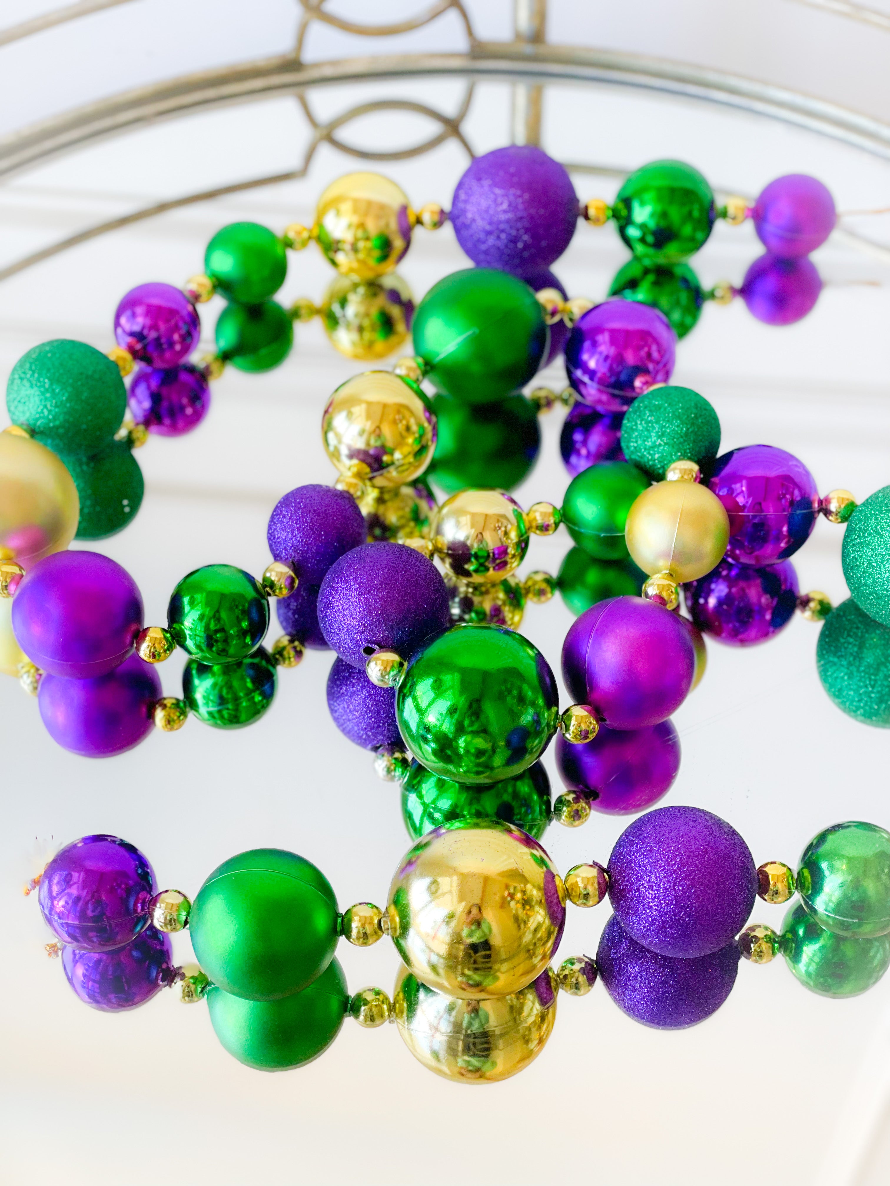 mardi gras ball wreath