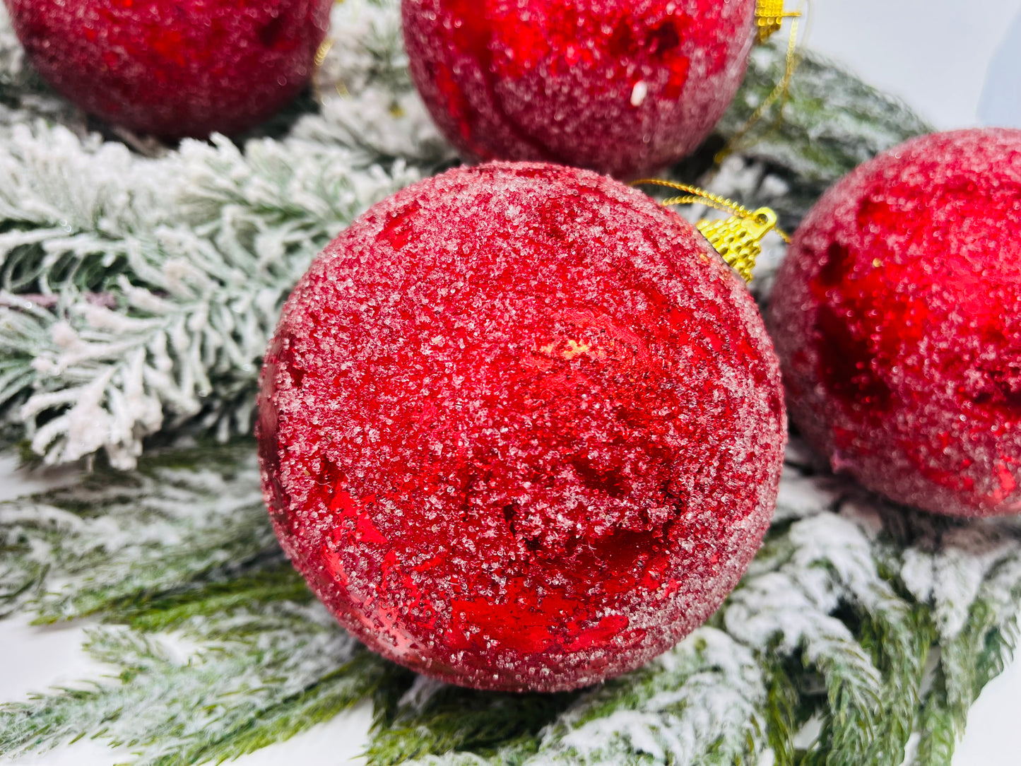 Frosted Red Ornament