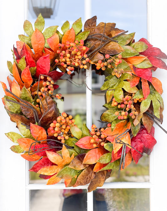 Maple Leaf And Berry Wreath