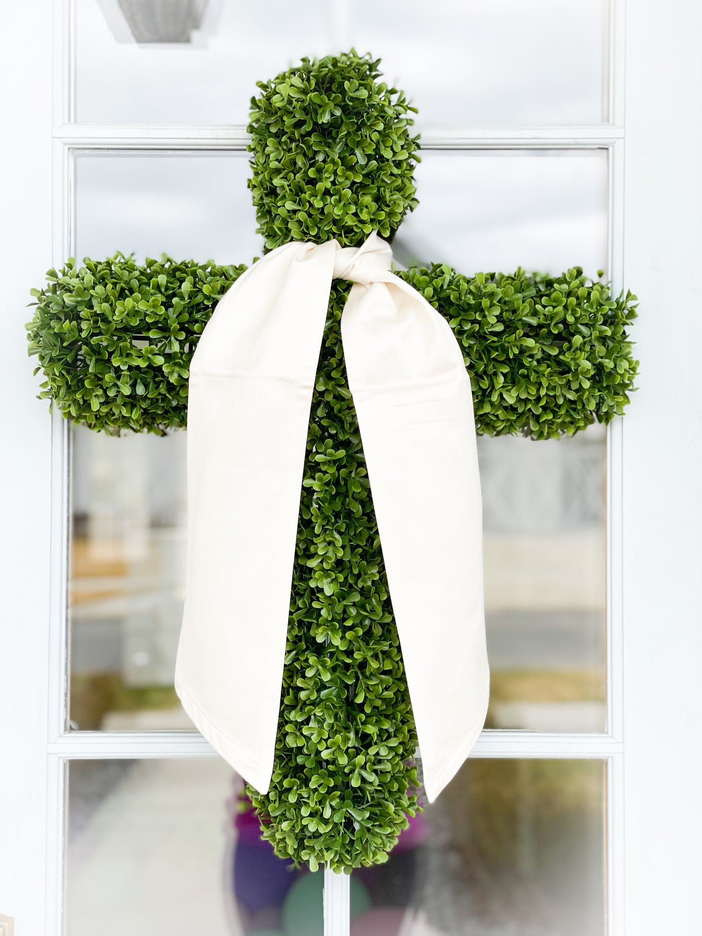 Boxwood Cross Wreath