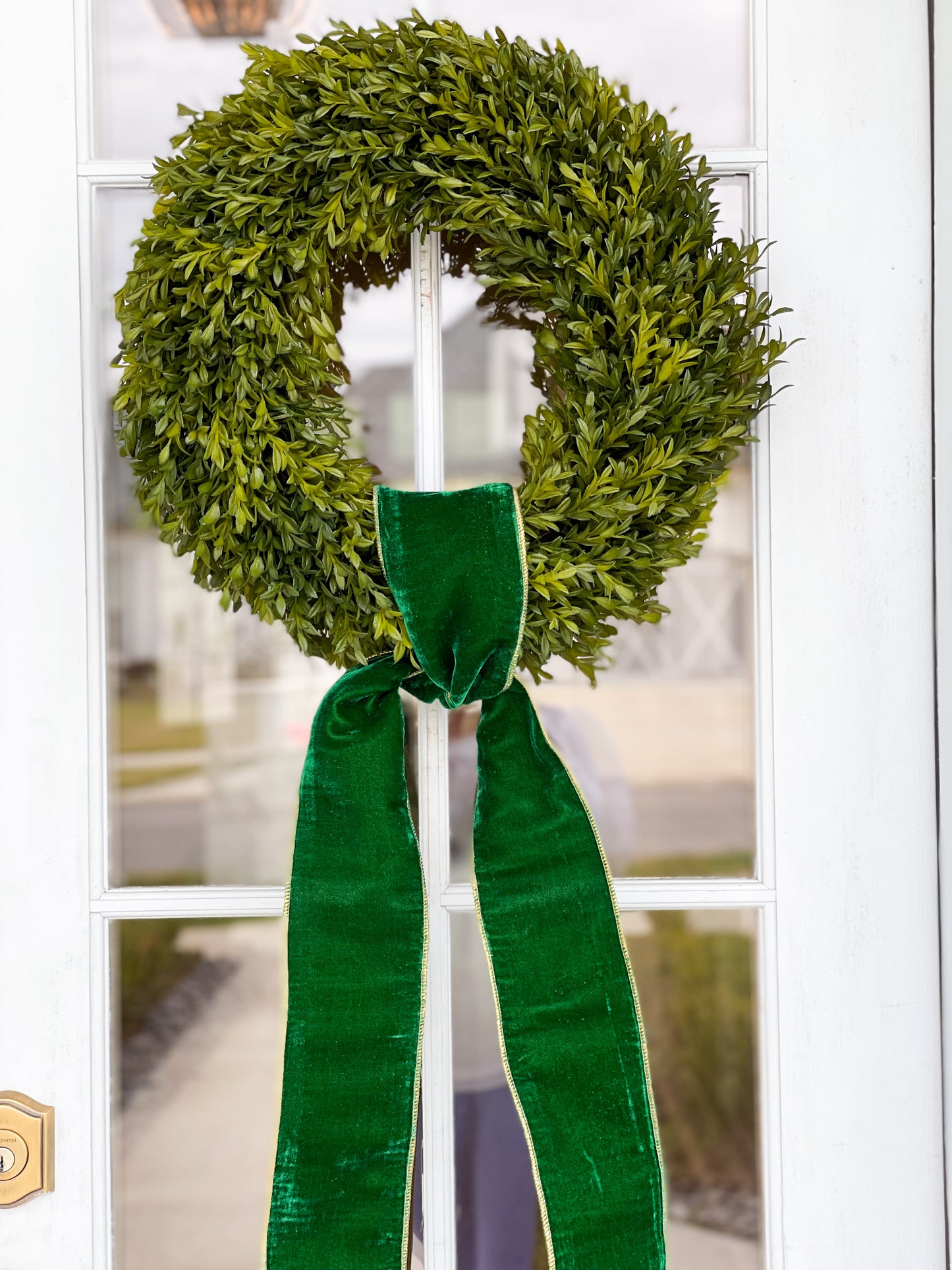 Emerald Green Velvet With Gold Trim and Backing