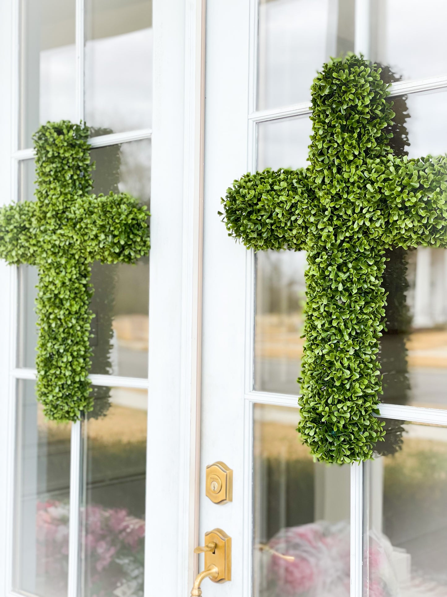 Boxwood Cross Wreath