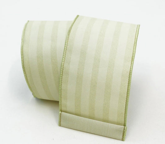 Soft Green Stripe Ribbon