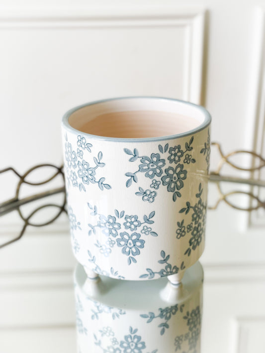Blue And White Floral Vase