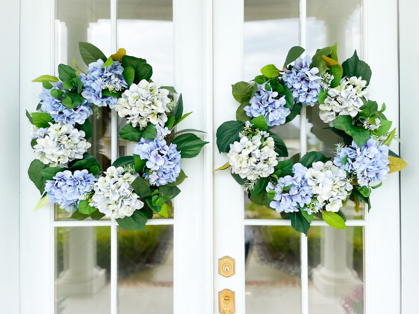 French Blue Hydrangea Wreath