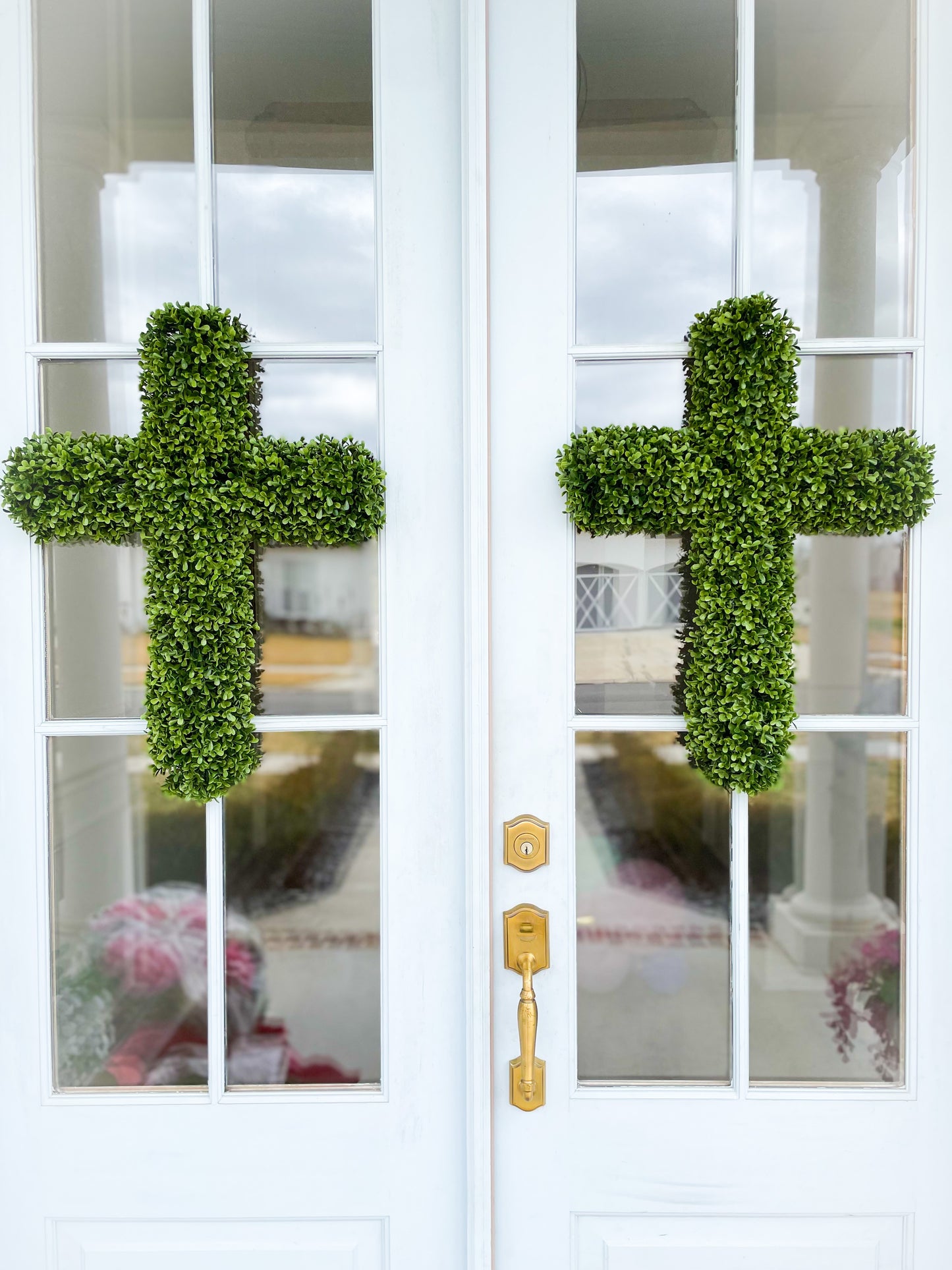 Boxwood Cross Wreath